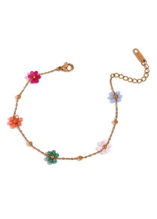 Celestia Crystal Flowers Bracelet