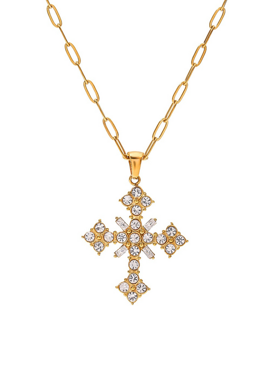 Celestial Cross Diamond Necklace
