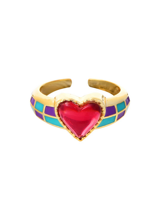 Venus Mosaic Heart Ring