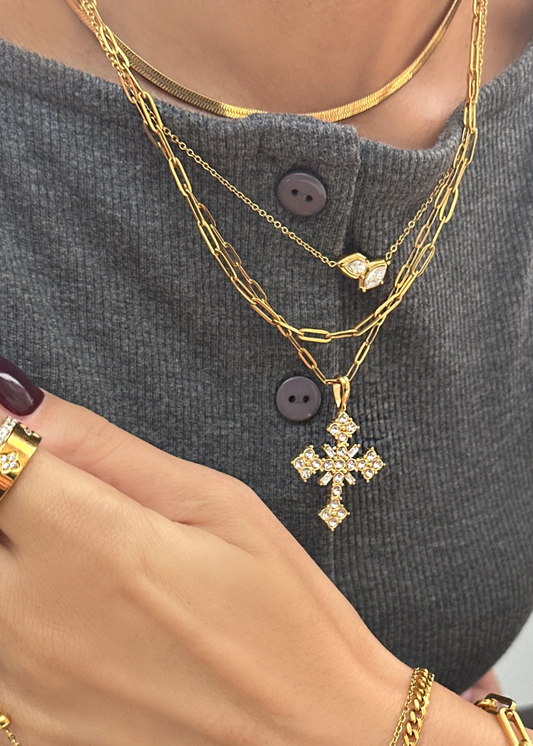 Celestial Cross Diamond Necklace