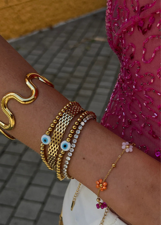 Celestia Crystal Flowers Bracelet