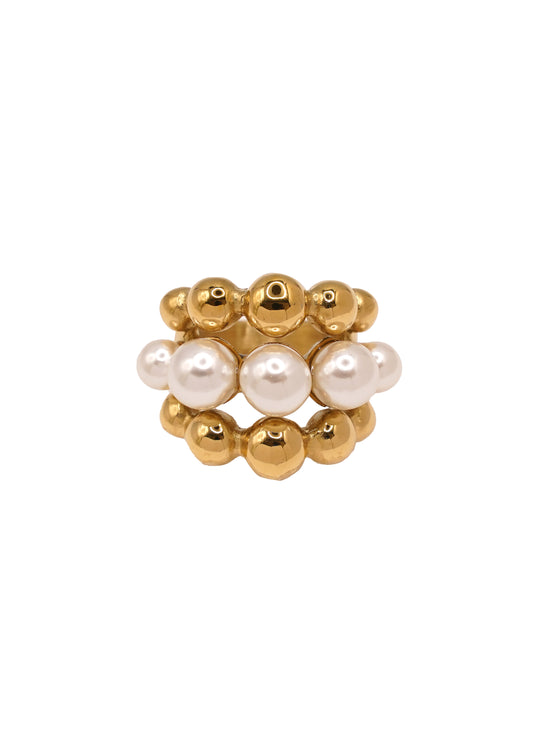 Luna Pearl Golden Ring