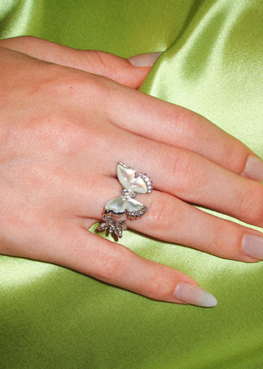 Shell Butterfly Open Ring