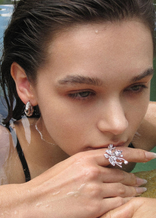 Zircon Butterfly Open Ring