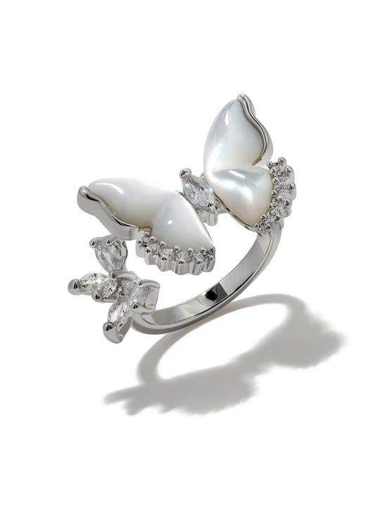 Shell Butterfly Open Ring