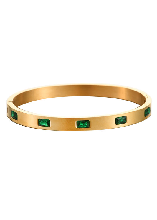 Green Jewel Gold Bracelet