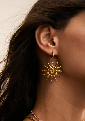 Sara Sun Golden Earrings