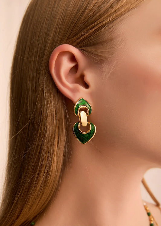 Aveline Green Vintage Earrings