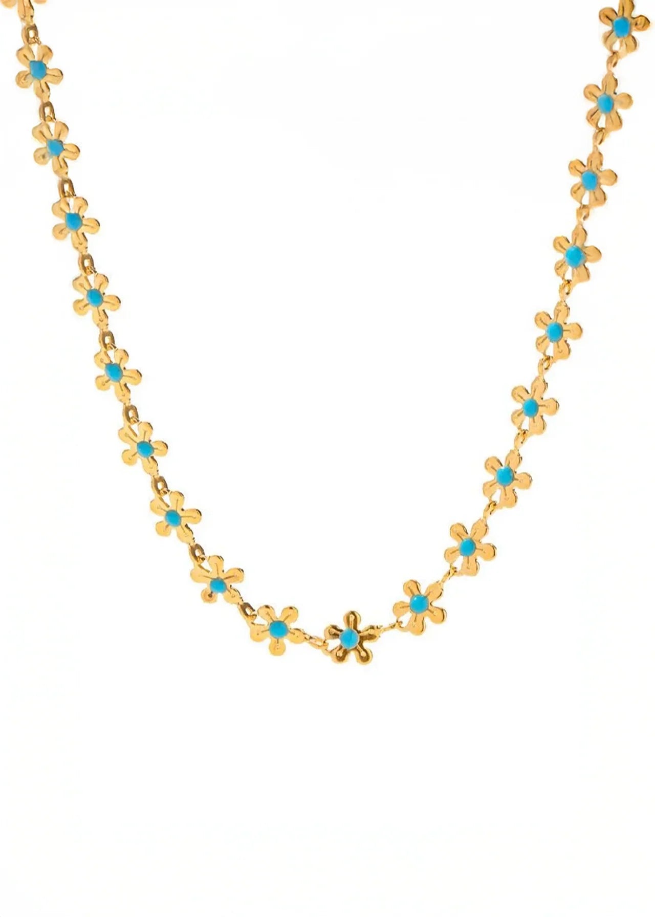 Blue Flowers Necklace