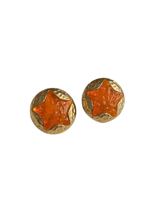 Calista Star Golden Earrings