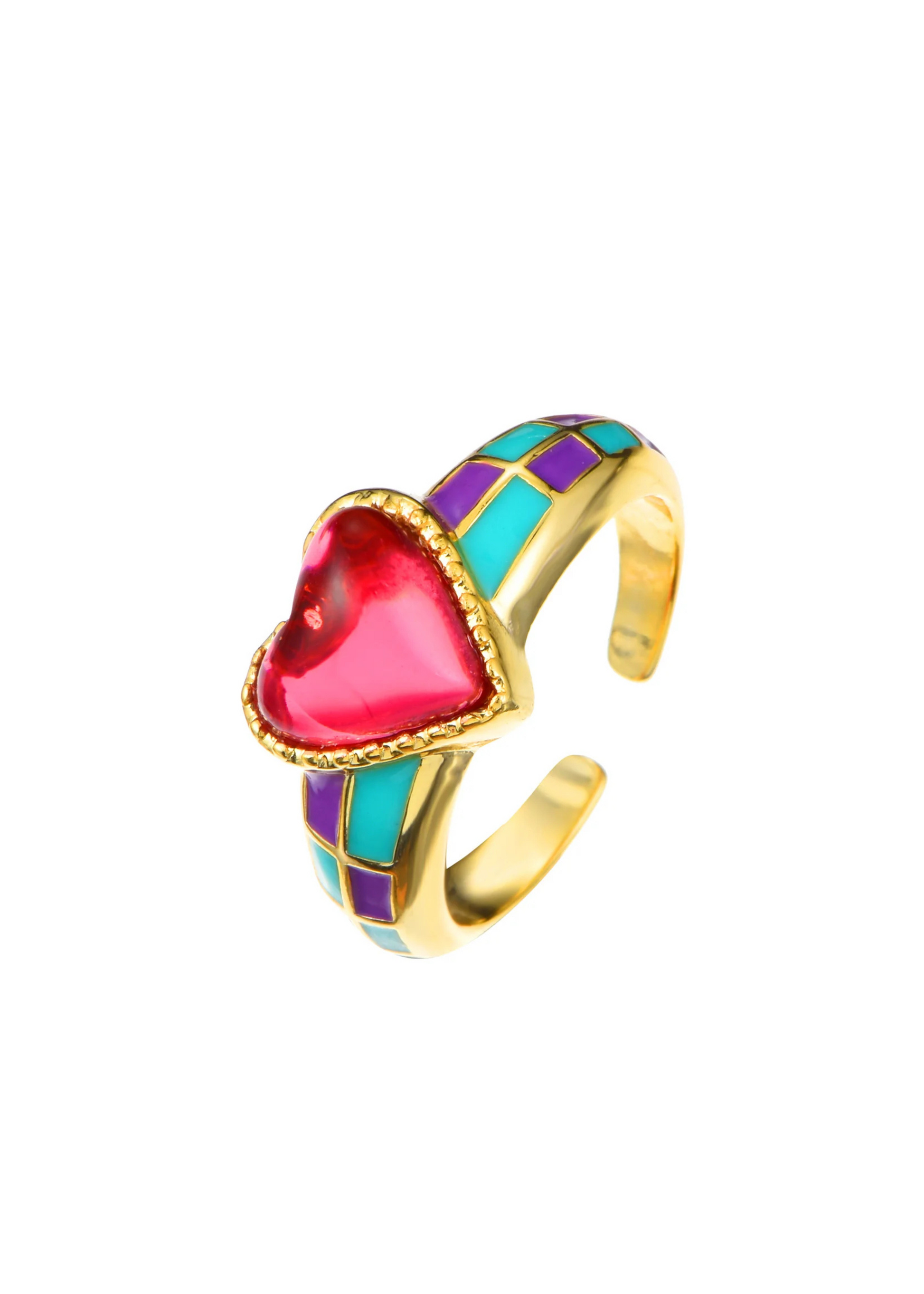 Venus Mosaic Heart Ring