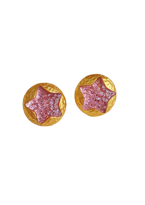 Calista Star Golden Earrings