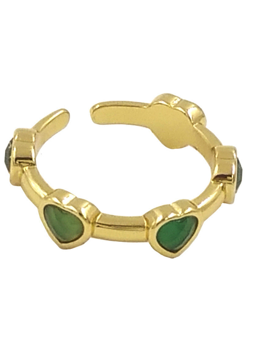 Colorful Stone Small Love Ring