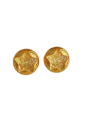 Calista Star Golden Earrings