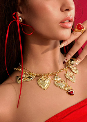 Coeur Ardent Heart Golden Necklace