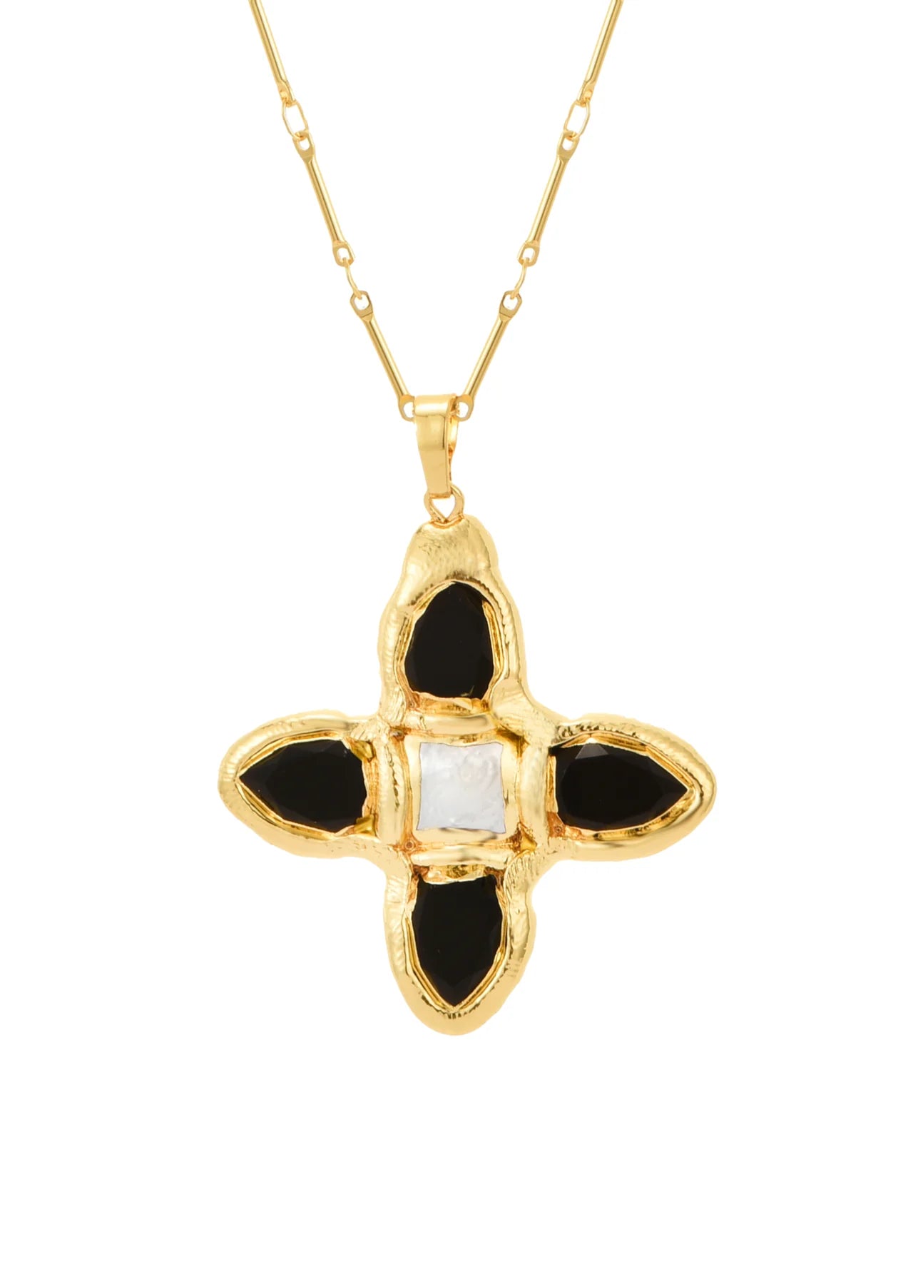 Celestial Stone Cross Necklace