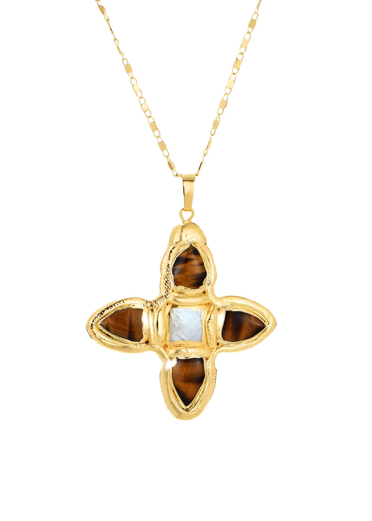 Celestial Stone Cross Necklace