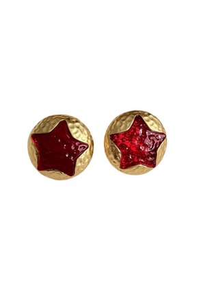 Calista Star Golden Earrings