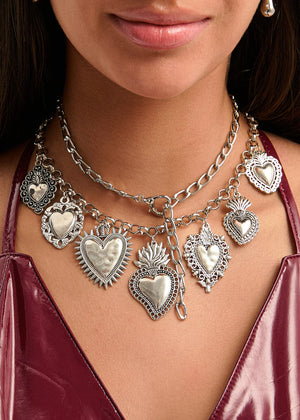 Coeur Ardent Heart Silver Necklace