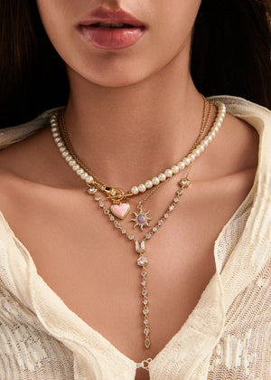 Quinn Pink Love Pearl Necklace