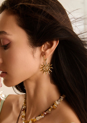 Sara Sun Golden Earrings