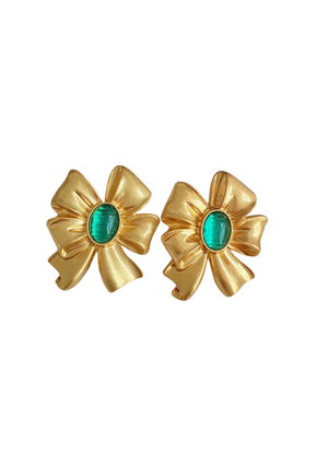 Golden Bow Vintage Earrings