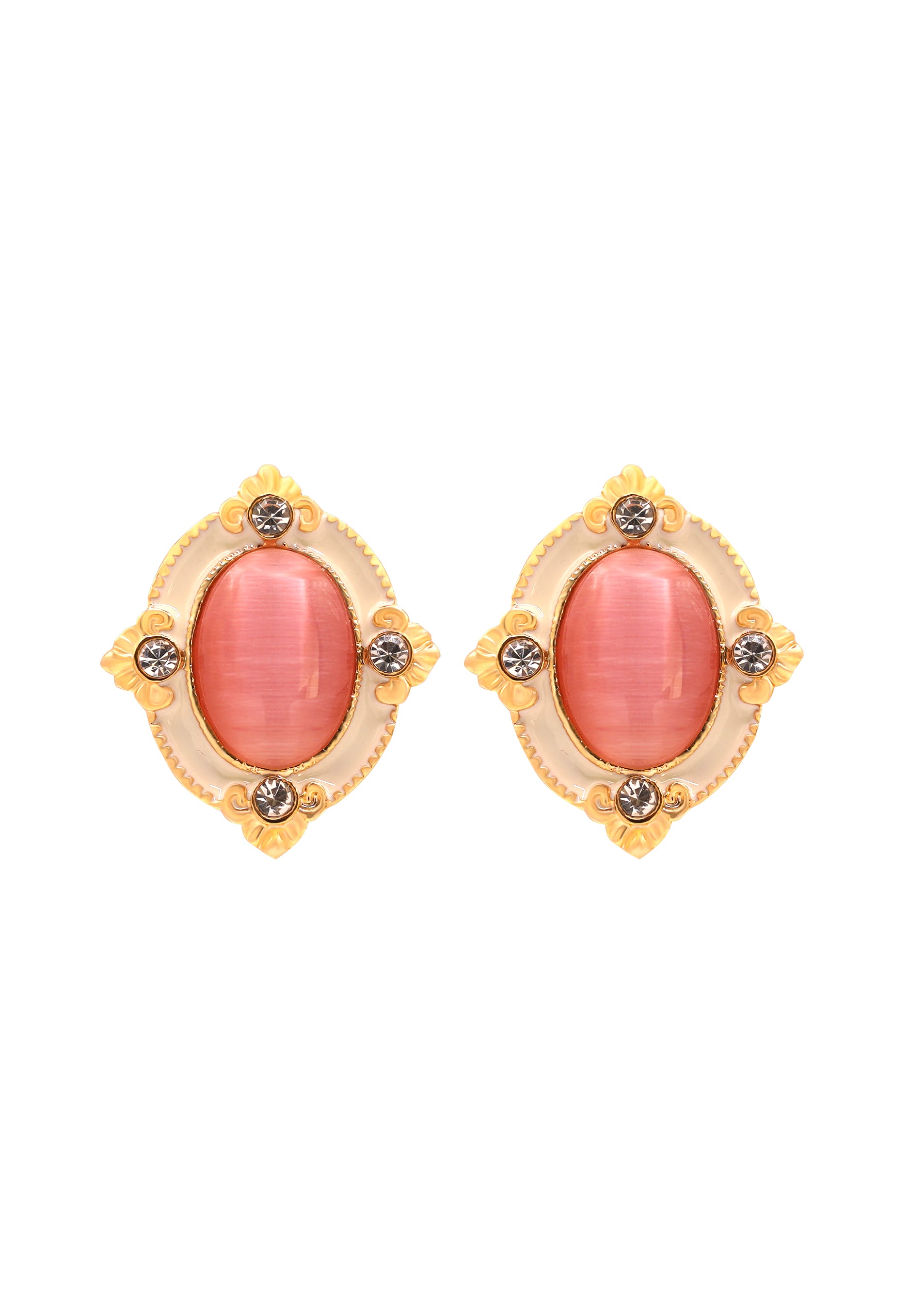 Antique Rosé Gem Earrings