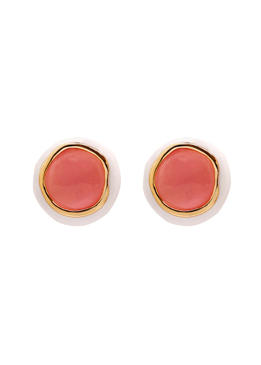 Coral Bloom Studs Earrings