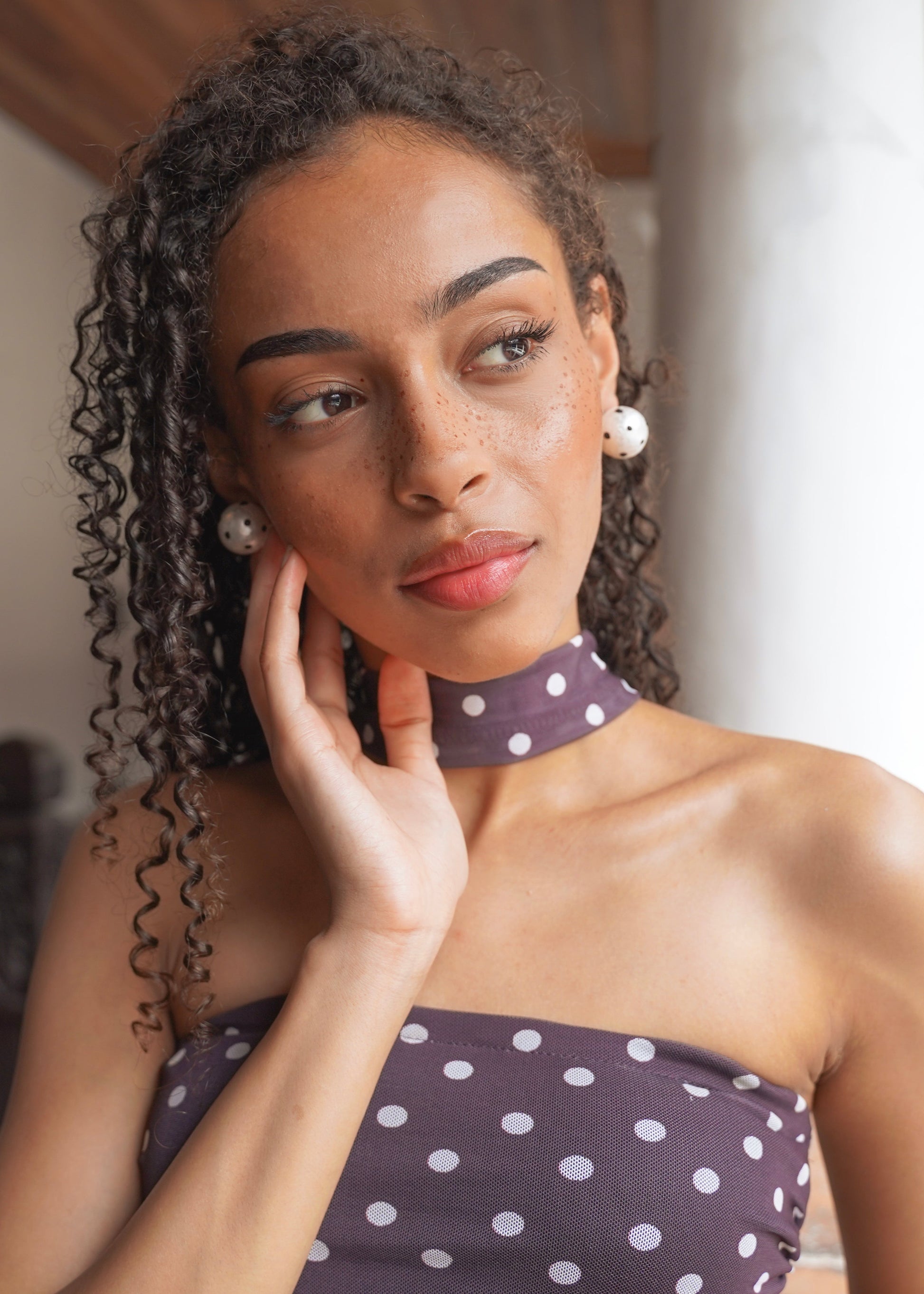 Polka Puff Earrings