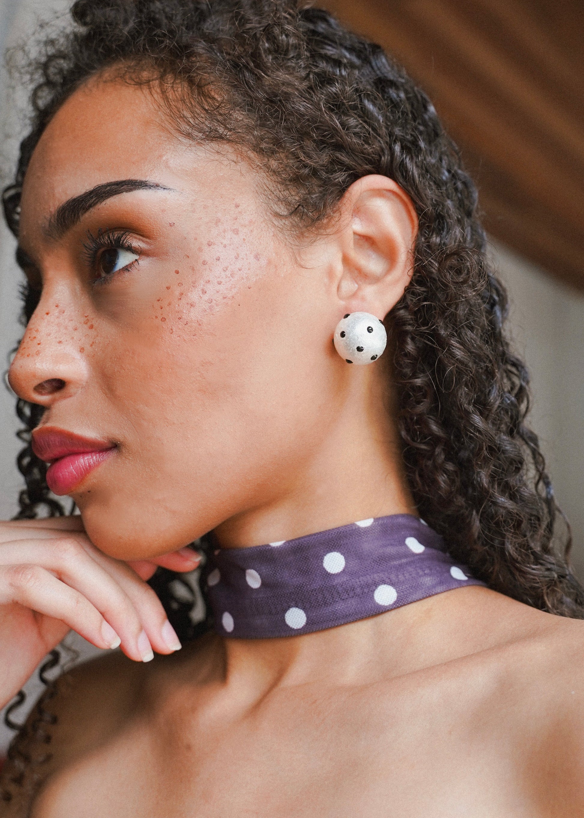 Polka Puff Earrings