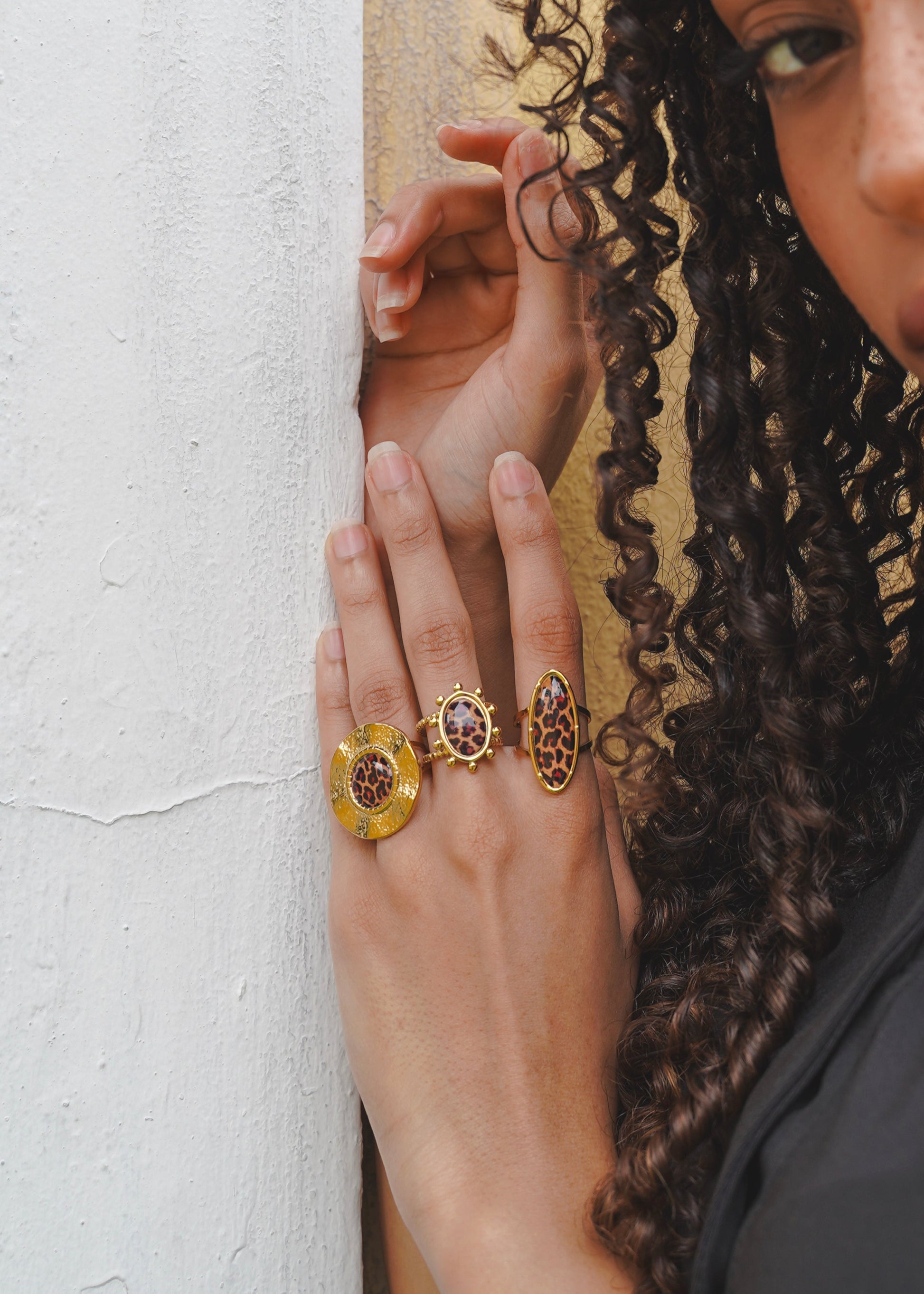 Leopard Golden Sun Ring