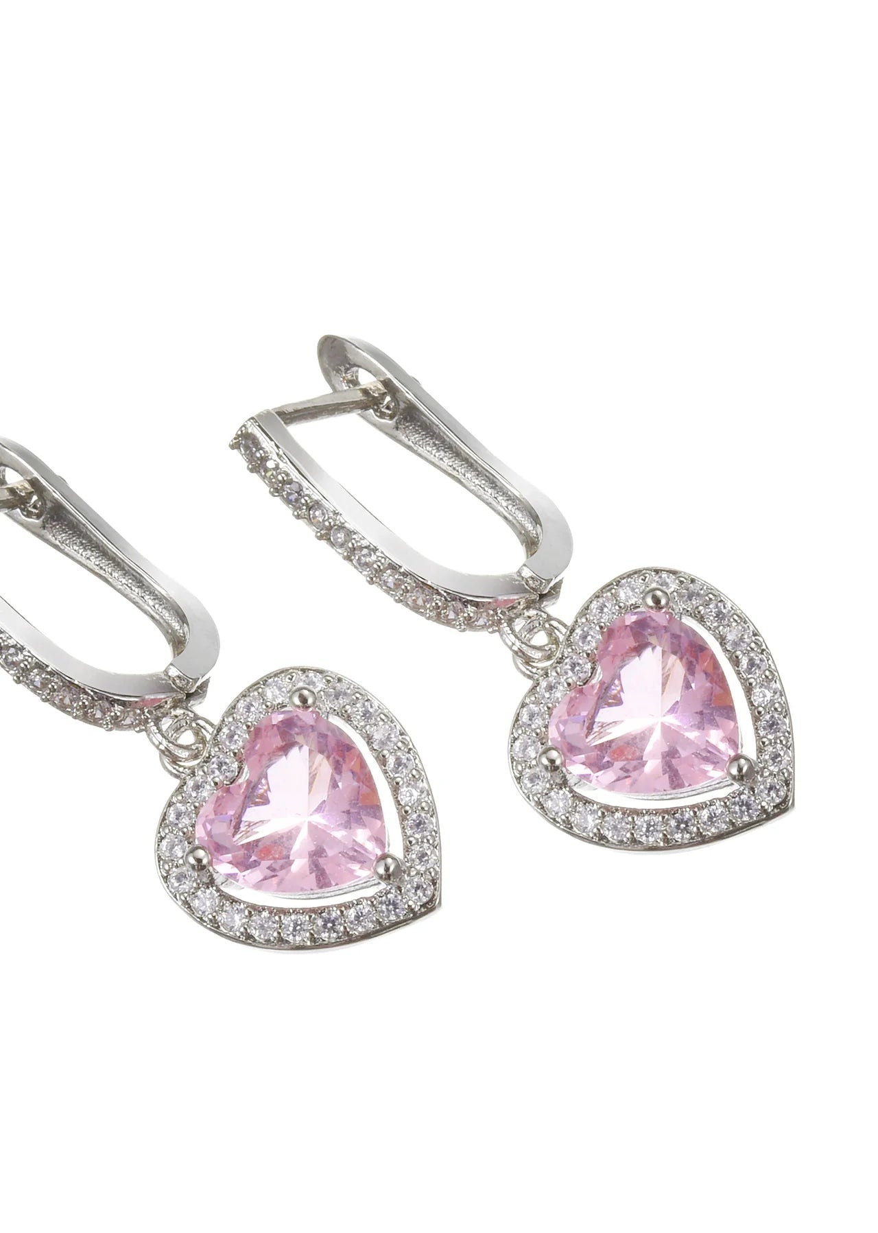 Love Sterling Diamond Earrings