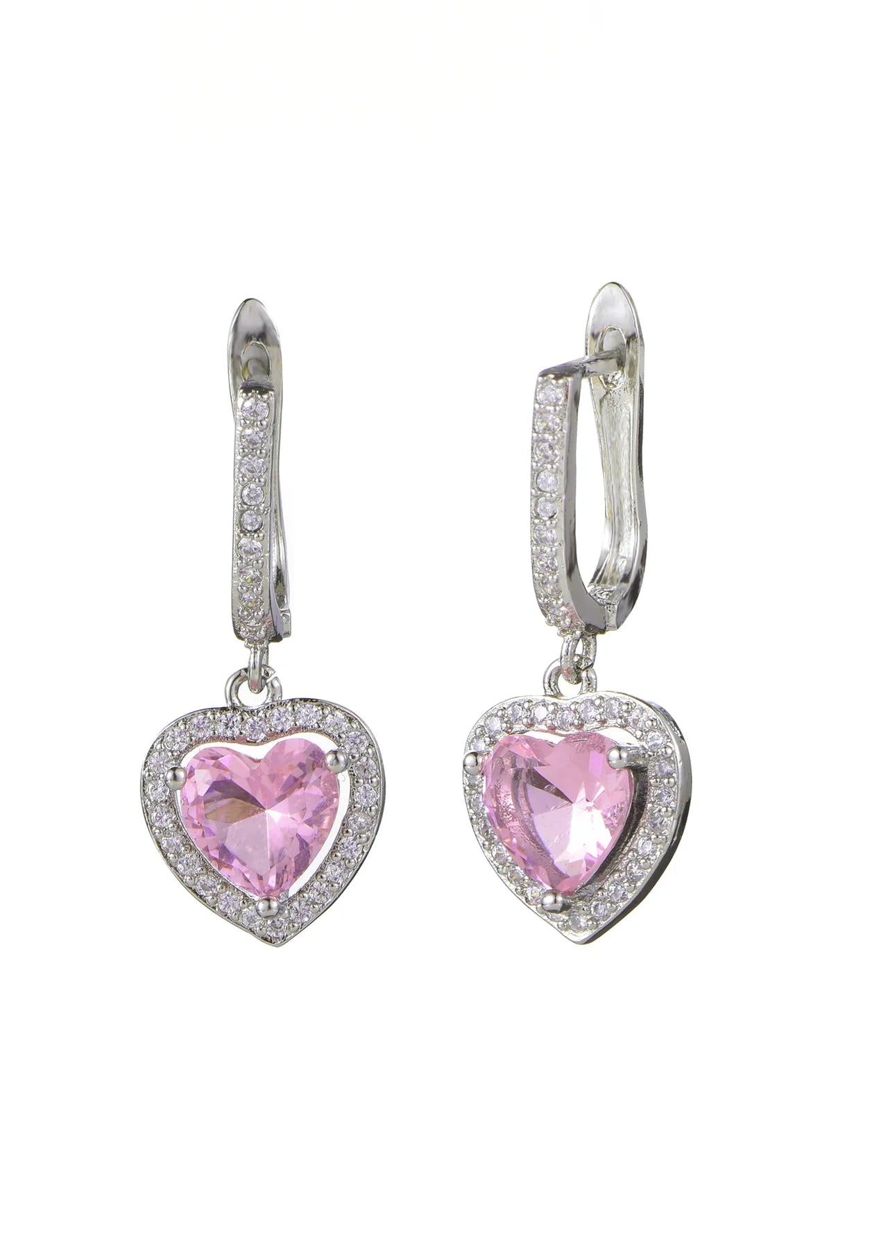 Love Sterling Diamond Earrings