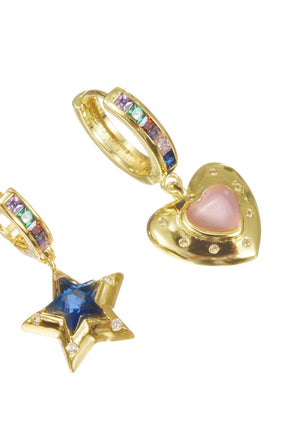 Heart and Star Earrings