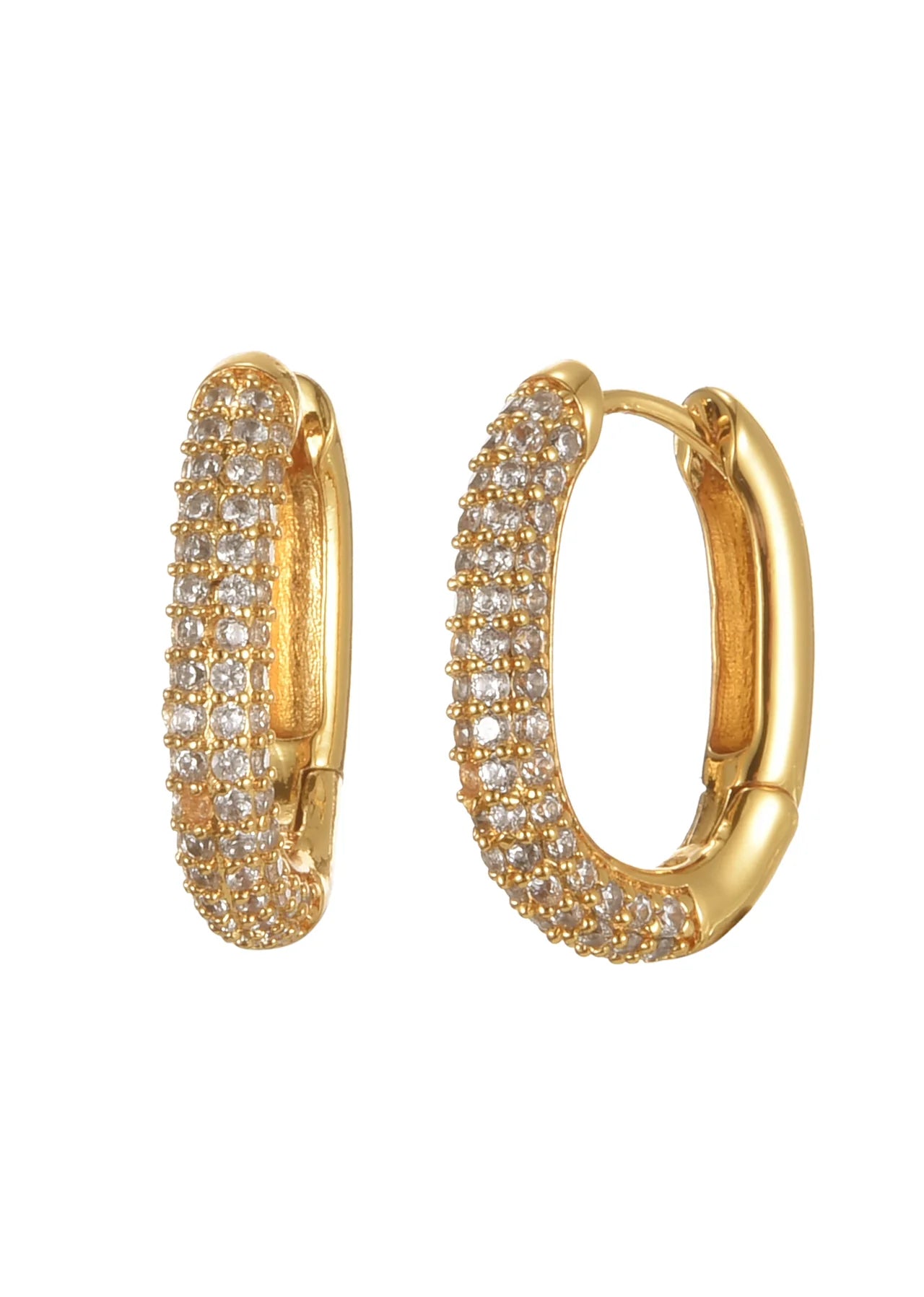 Diamond Huggie Hoop Earrings