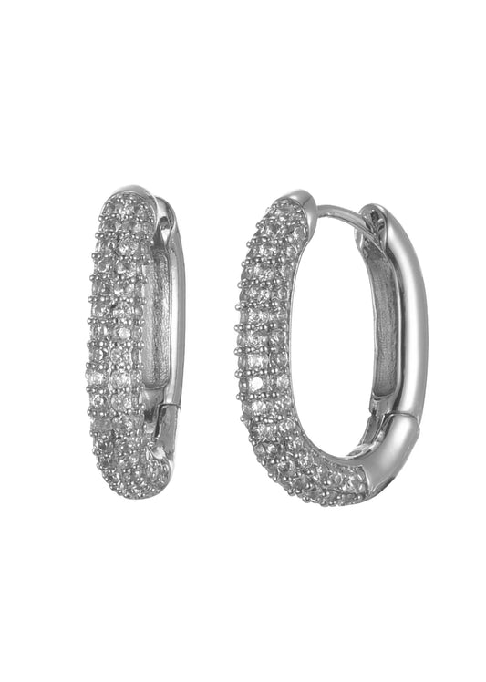 Diamond Huggie Hoop Earrings