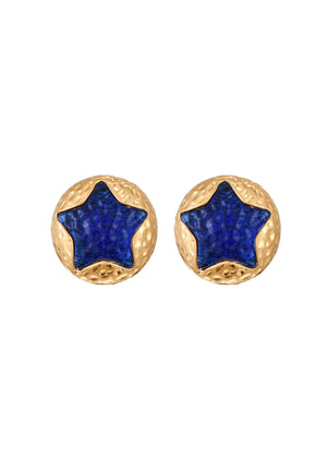 Calista Star Golden Earrings