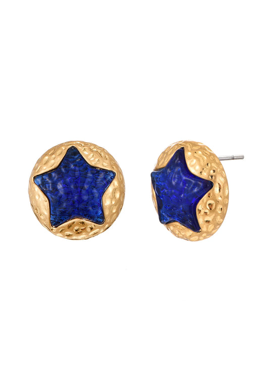 Calista Star Golden Earrings