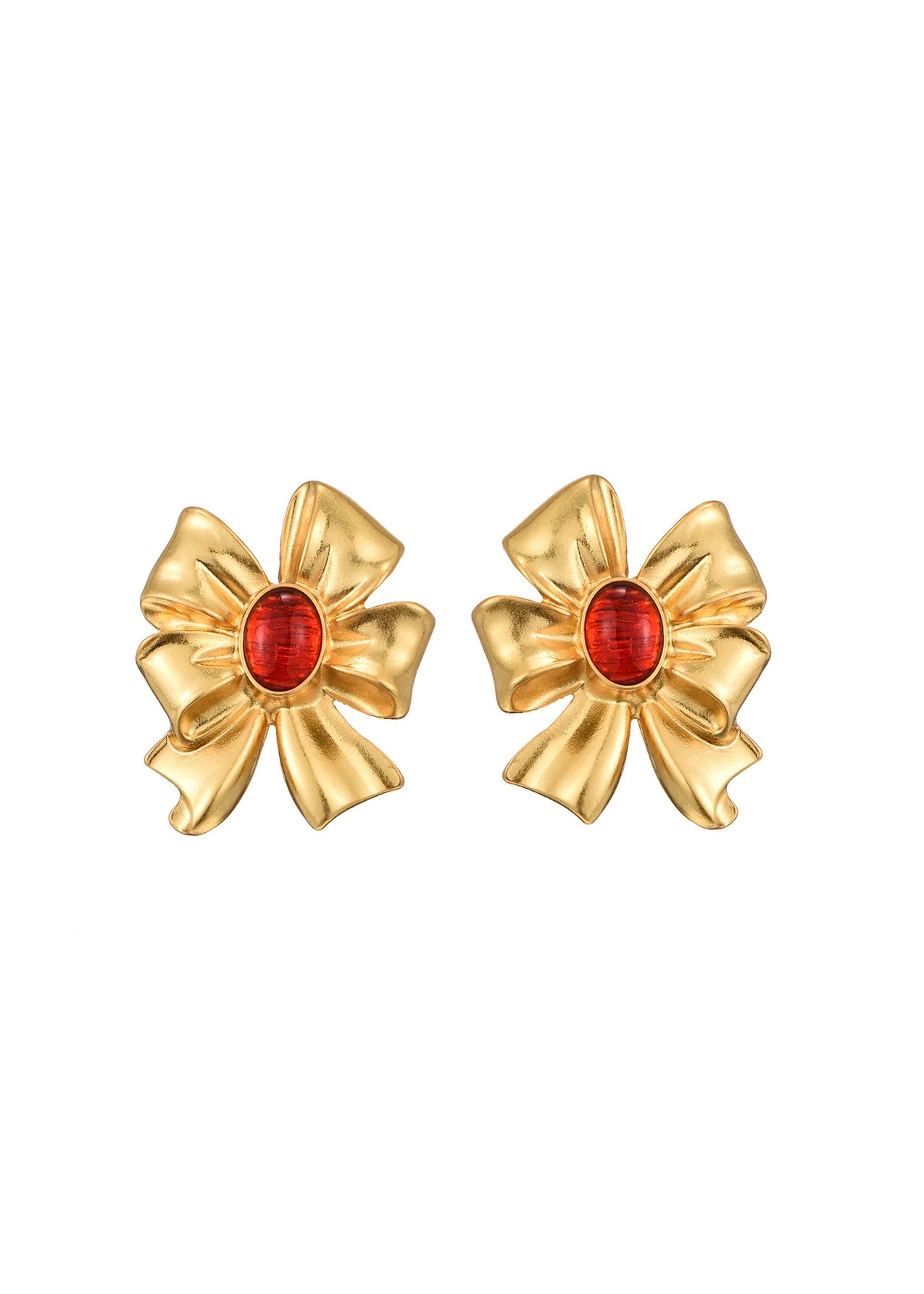 Golden Bow Vintage Earrings