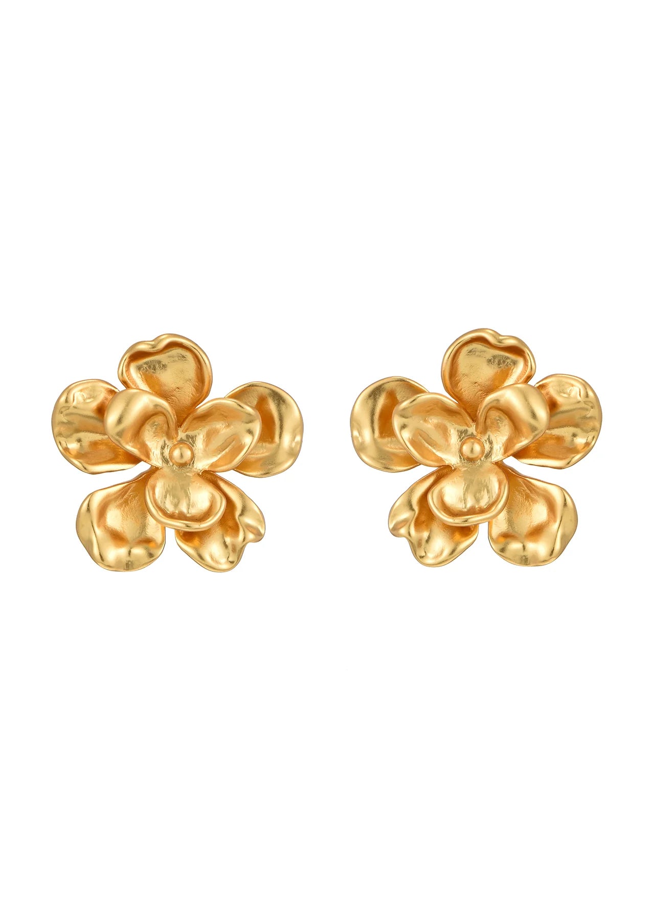 Lysandra Golden Flower Earrings