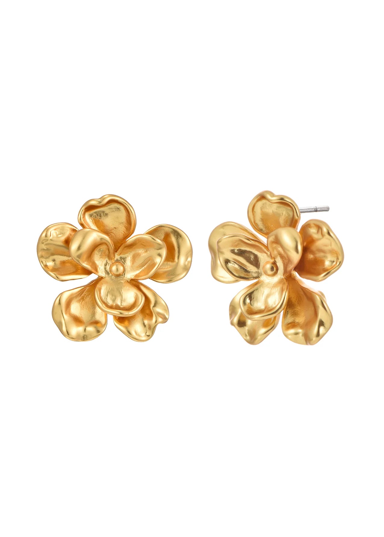 Lysandra Golden Flower Earrings