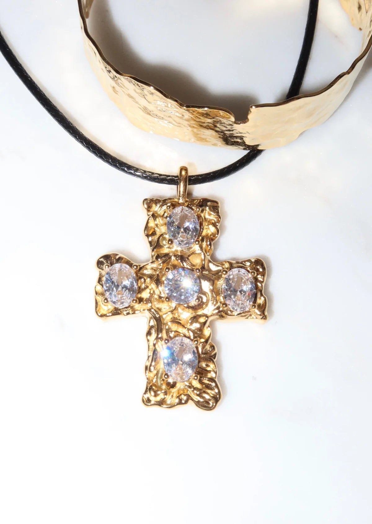 Brielle Golden Cross Necklace