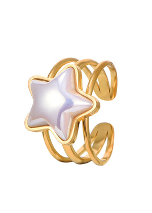 Mermaid Heart Golden Ring