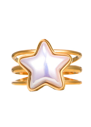 Mermaid Heart Golden Ring