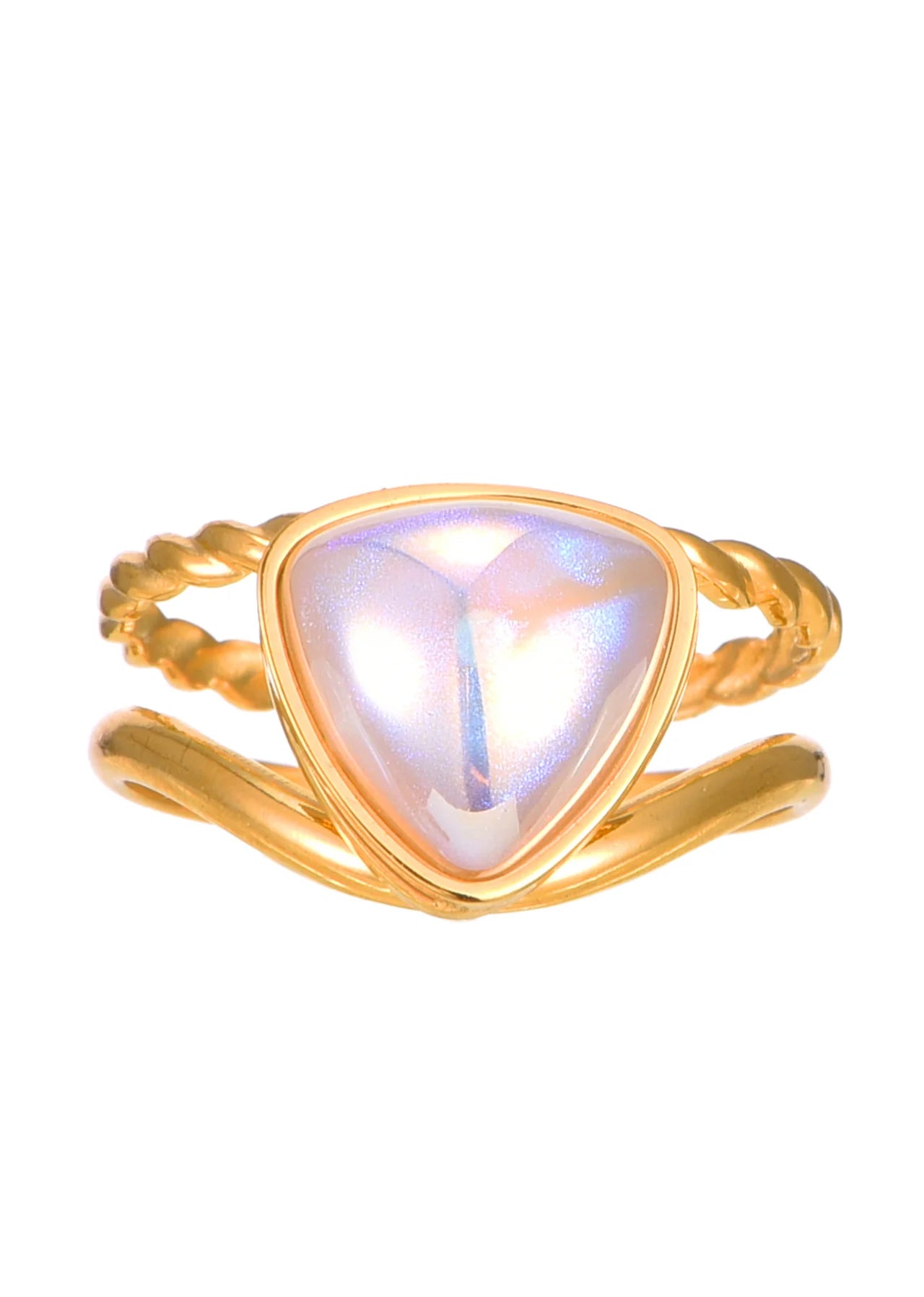 Mermaid Heart Golden Ring