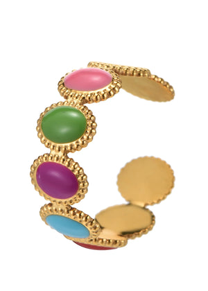 Amara Colorful Golden Ring