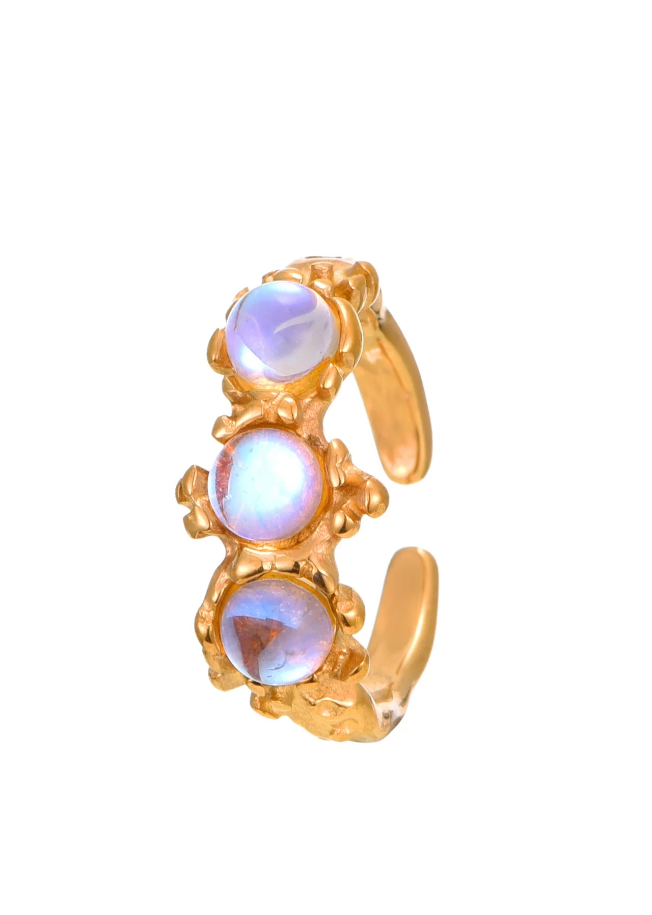 Marry Moonstone Golden Ring