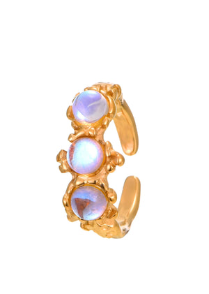 Marry Moonstone Golden Ring