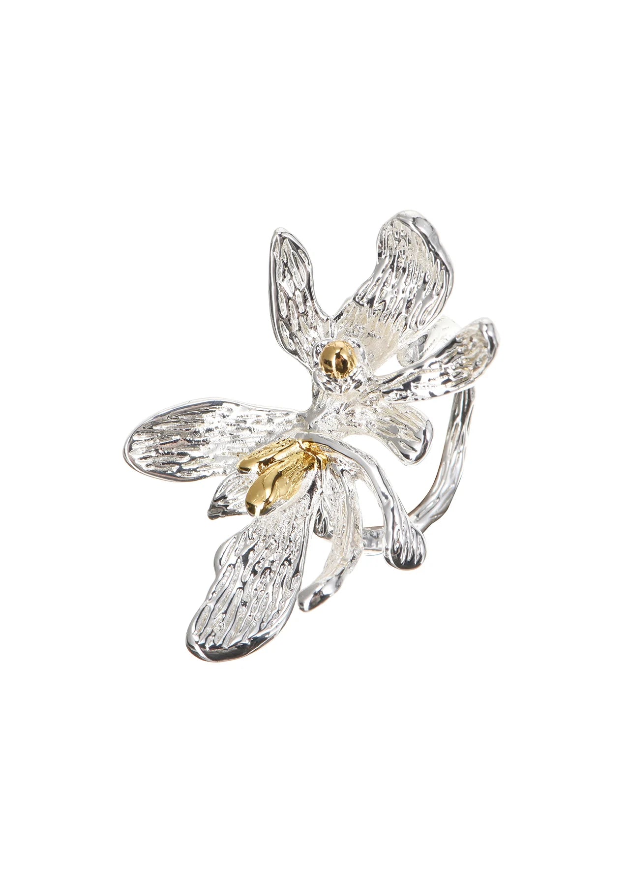 Sandra Wild Flower Silver Golden Ring