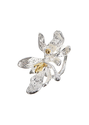 Sandra Wild Flower Silver Golden Ring